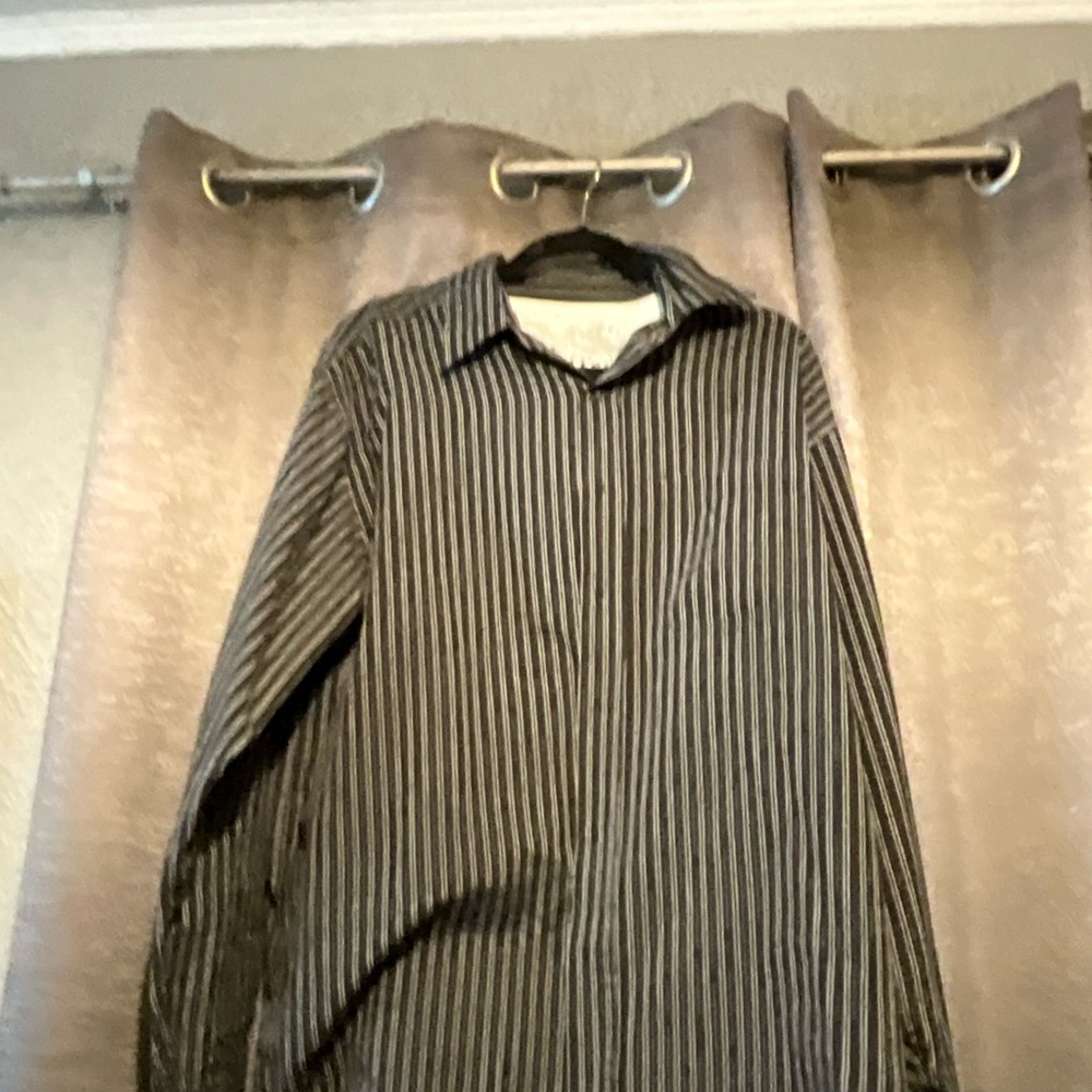 Juicy Couture Black and White Striped Men's Shirt